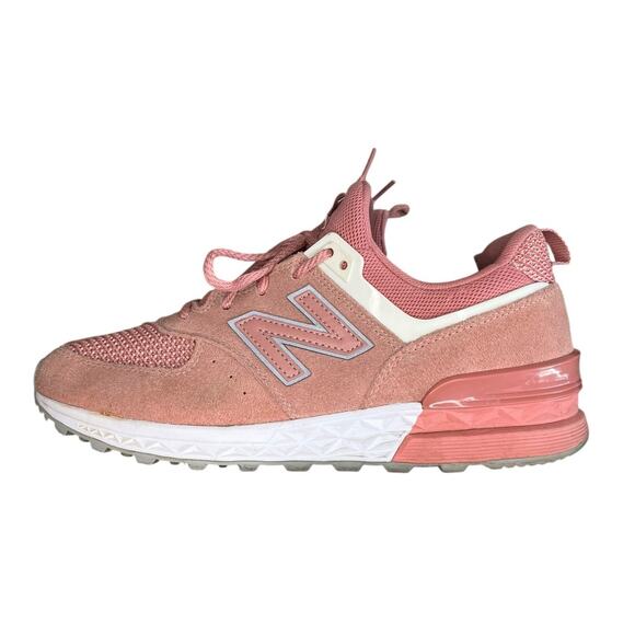 Mens New Balance 574 Sport 'Dusted Peach' Running Shoes Size 9 - Picture 1 of 6